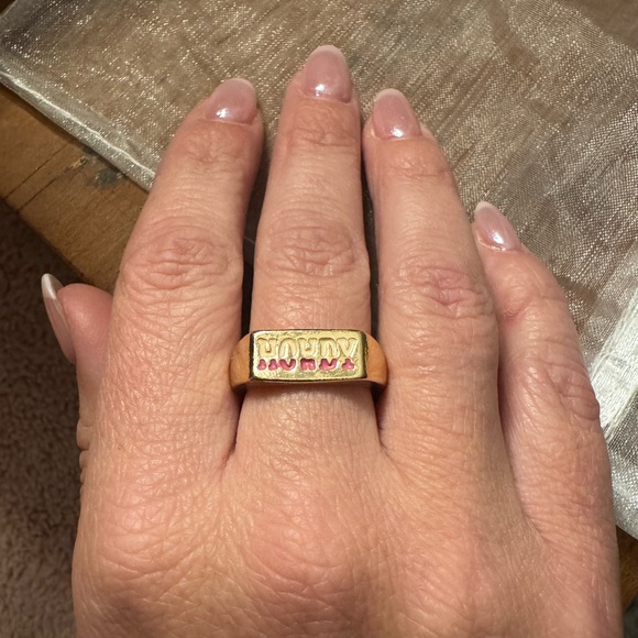 Gold HOWDY ring - Picture 2 of 3